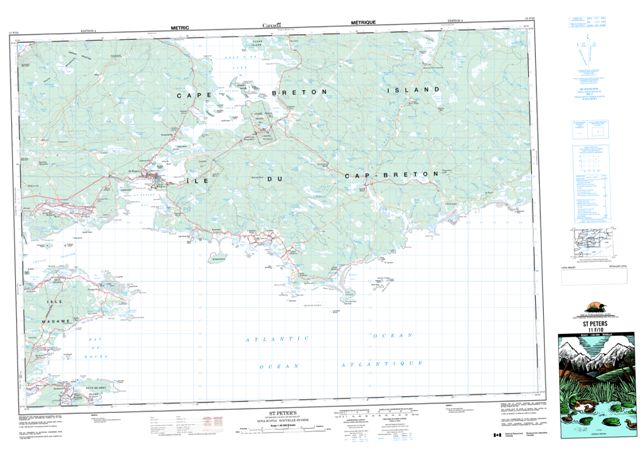 St Peter's Topographic Paper Map 011F10 at 1:50,000 scale