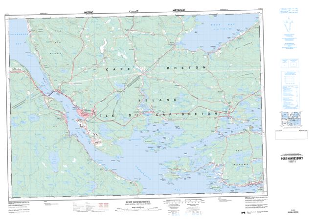 Port Hawkesbury Topographic Paper Map 011F11 at 1:50,000 scale