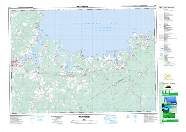 Antigonish Topographic Paper Map 011F12 at 1:50,000 scale