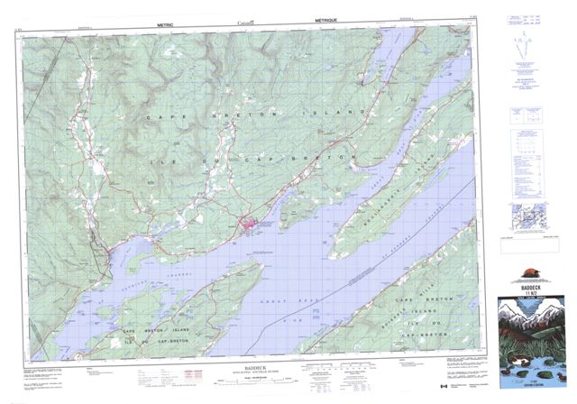 Baddeck Topographic Paper Map 011K02 at 1:50,000 scale