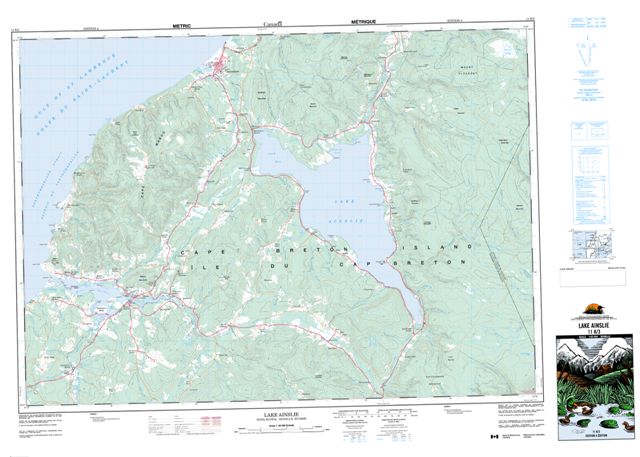 Lake Ainslie Topographic Paper Map 011K03 at 1:50,000 scale