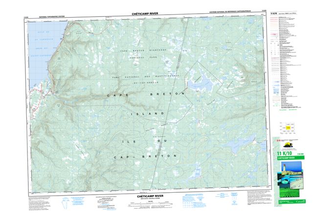 Cheticamp River Topographic Paper Map 011K10 at 1:50,000 scale