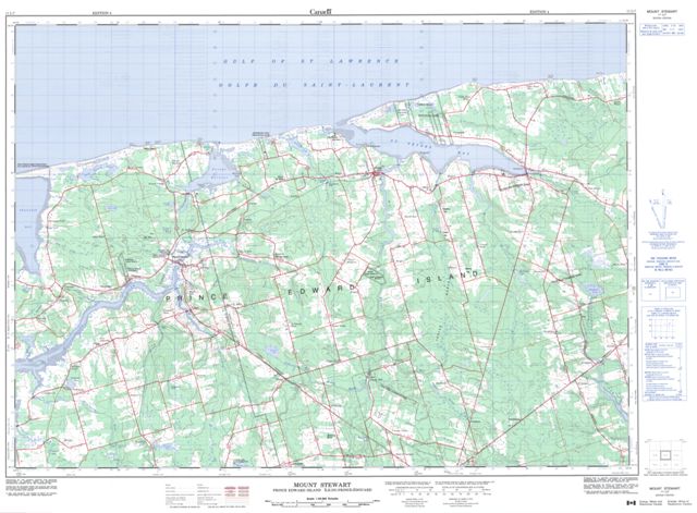 Mount Stewart Topographic Paper Map 011L07 at 1:50,000 scale