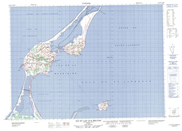Ile Du Cap Aux Meules Topographic Paper Map 011N05 at 1:50,000 scale