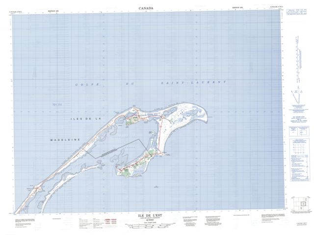Ile De L'Est Topographic Paper Map 011N12 at 1:50,000 scale