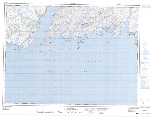 La Poile Topographic Paper Map 011O09 at 1:50,000 scale