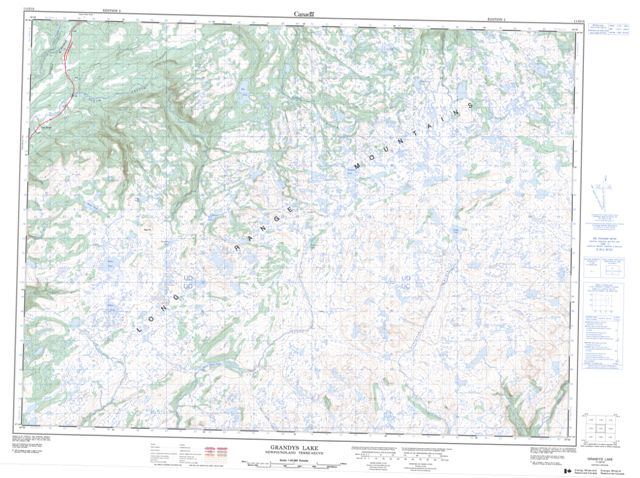 Grandys Lake Topographic Paper Map 011O15 at 1:50,000 scale