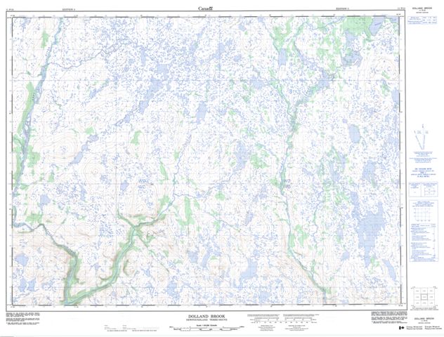 Dolland Brook Topographic Paper Map 011P15 at 1:50,000 scale