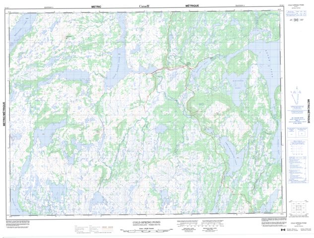 Cold Spring Pond Topographic Paper Map 012A01 at 1:50,000 scale