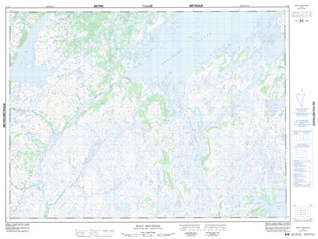 Wolf Mountain Topographic Paper Map 012A02 at 1:50,000 scale
