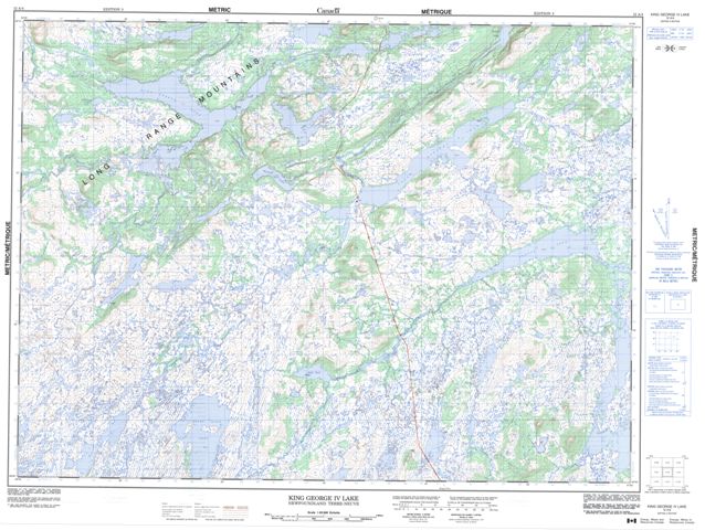King George Iv Lake Topographic Paper Map 012A04 at 1:50,000 scale