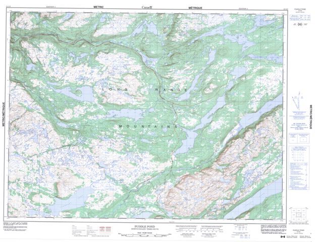 Puddle Pond Topographic Paper Map 012A05 at 1:50,000 scale