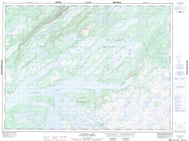 Victoria Lake Topographic Paper Map 012A06 at 1:50,000 scale