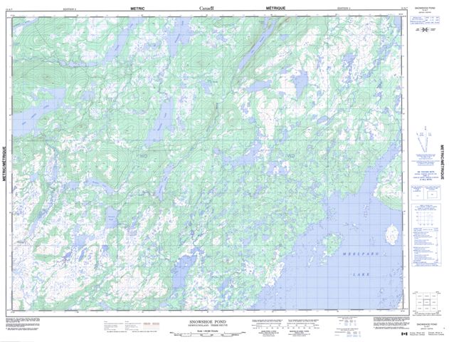 Snowshoe Pond Topographic Paper Map 012A07 at 1:50,000 scale