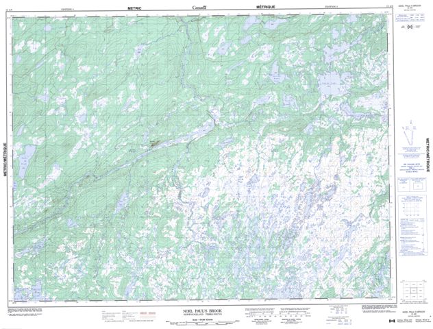 Noel Paul's Brook Topographic Paper Map 012A09 at 1:50,000 scale