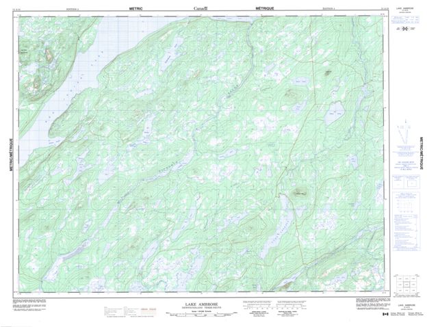 Lake Ambrose Topographic Paper Map 012A10 at 1:50,000 scale