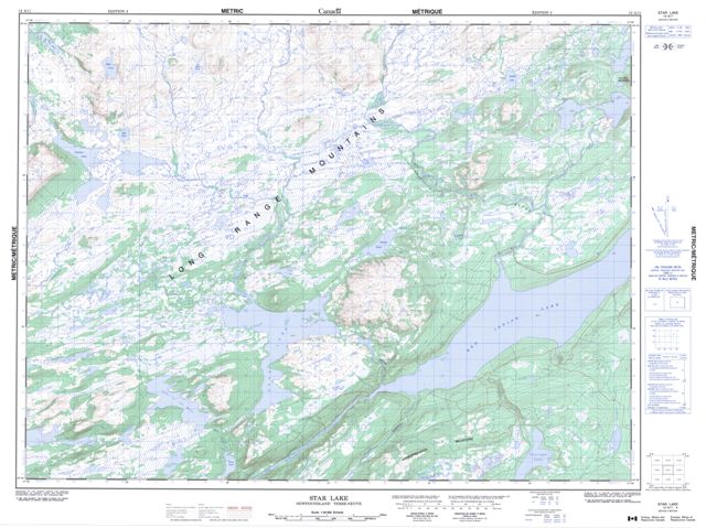 Star Lake Topographic Paper Map 012A11 at 1:50,000 scale