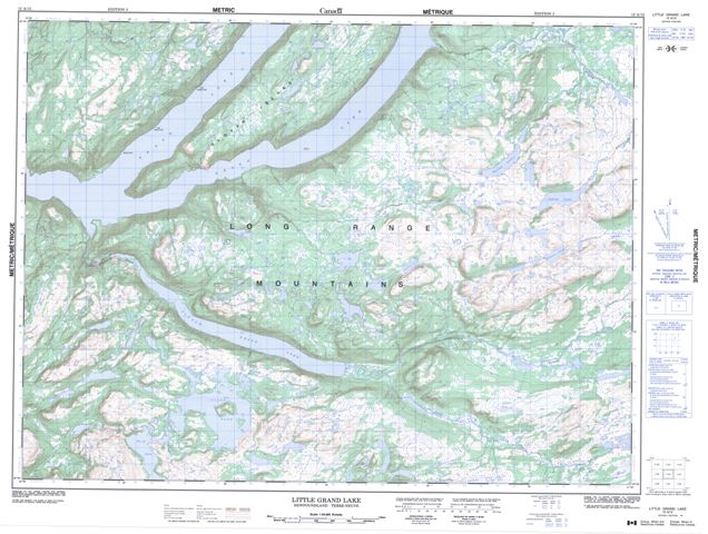 Little Grand Lake Topographic Paper Map 012A12 at 1:50,000 scale