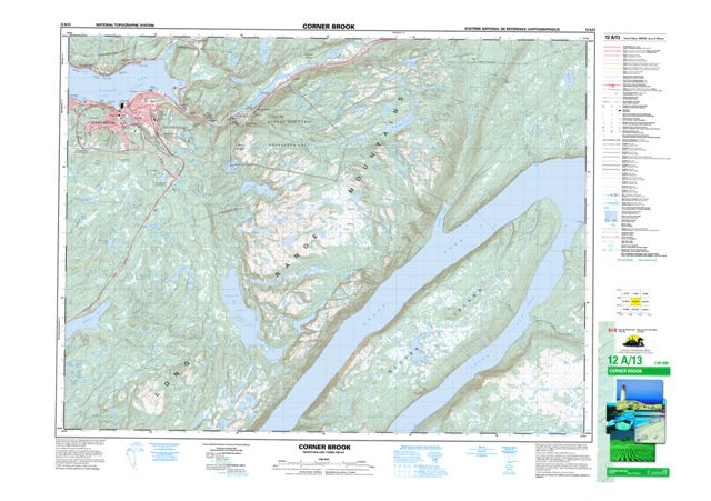 Corner Brook Topographic Paper Map 012A13 at 1:50,000 scale