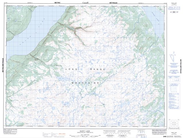 Rainy Lake Topographic Paper Map 012A14 at 1:50,000 scale