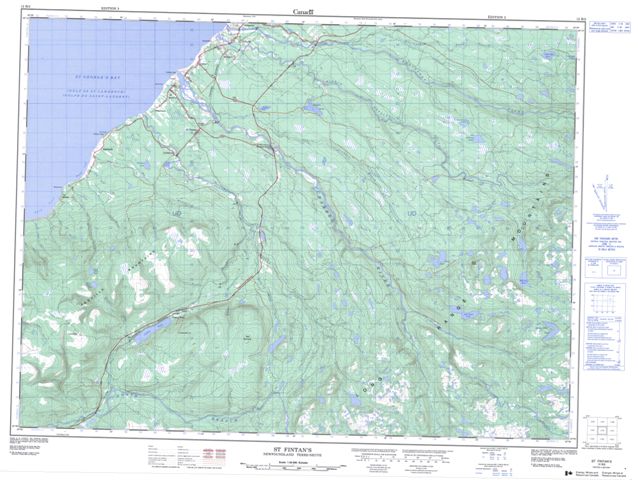 St Fintan's Topographic Paper Map 012B02 at 1:50,000 scale