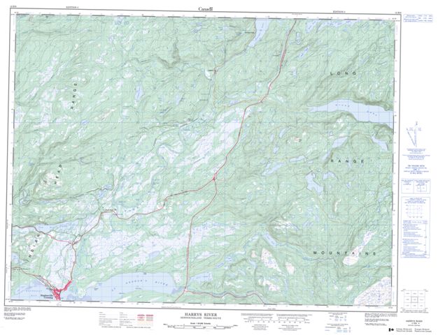 Harrys River Topographic Paper Map 012B09 at 1:50,000 scale