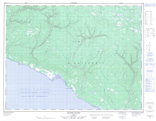 Riviere Galiote Topographic Paper Map 012E06 at 1:50,000 scale