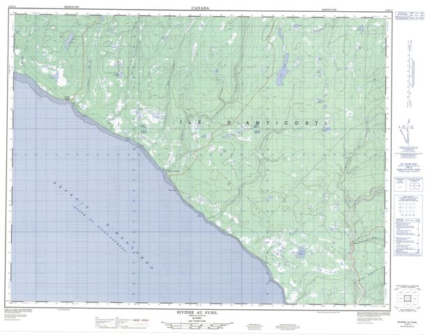 Riviere Au Fusil Topographic Paper Map 012E12 at 1:50,000 scale