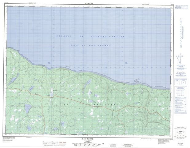 Lac Faure Topographic Paper Map 012E13 at 1:50,000 scale