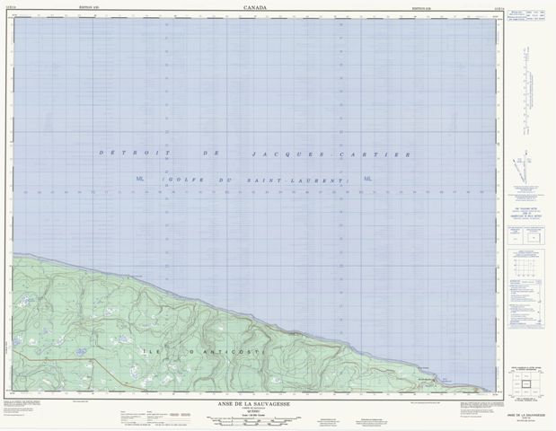 Anse De La Sauvagesse Topographic Paper Map 012E14 at 1:50,000 scale