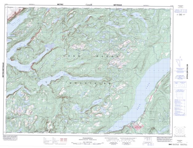 Pasadena Topographic Paper Map 012H04 at 1:50,000 scale