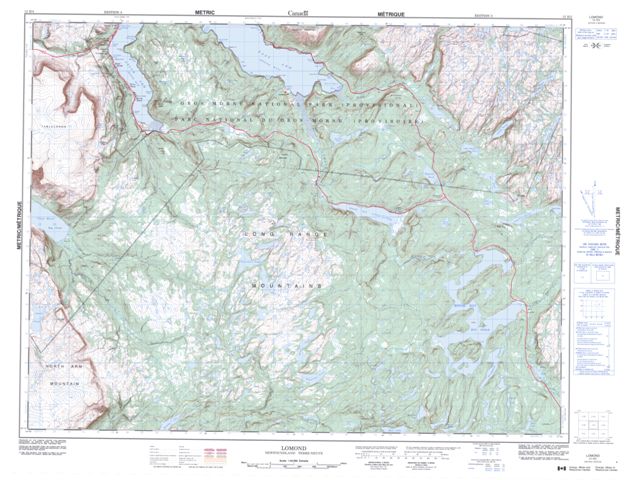 Lomond Topographic Paper Map 012H05 at 1:50,000 scale