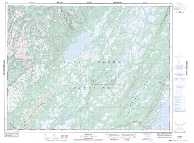 Cormack Topographic Paper Map 012H06 at 1:50,000 scale