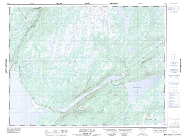Sheffield Lake Topographic Paper Map 012H07 at 1:50,000 scale