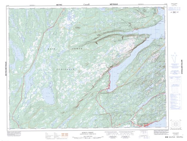 King's Point Topographic Paper Map 012H09 at 1:50,000 scale