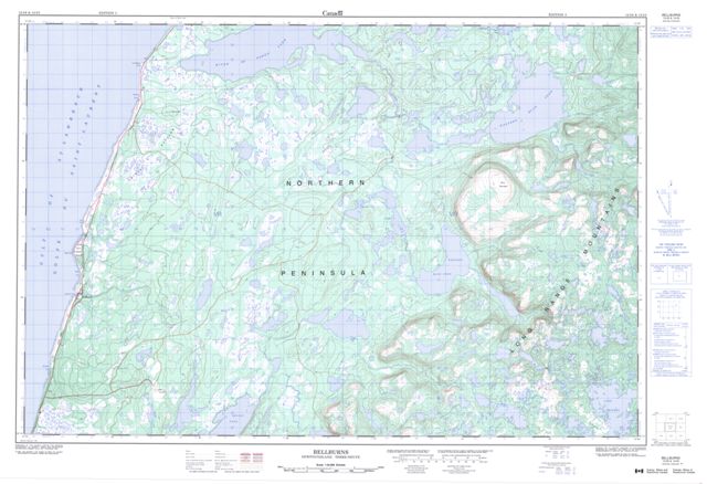 Bellburns Topographic Paper Map 012I06 at 1:50,000 scale