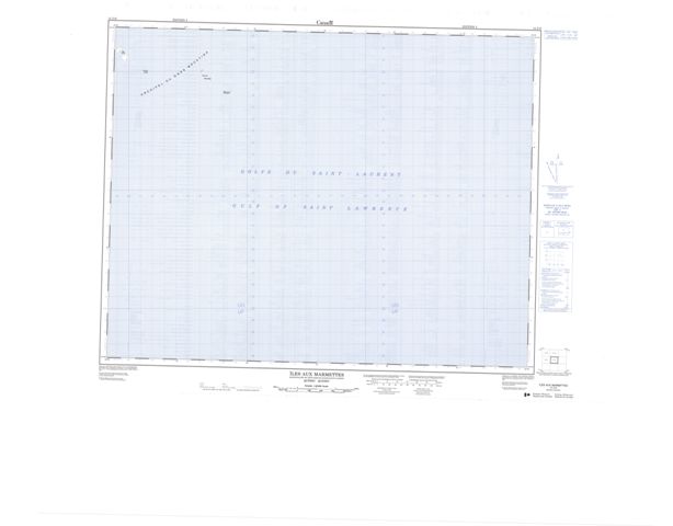 Iles Aux Marmettes Topographic Paper Map 012J10 at 1:50,000 scale