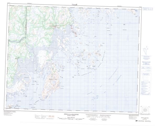 Tete-A-La-Baleine Topographic Paper Map 012J11 at 1:50,000 scale