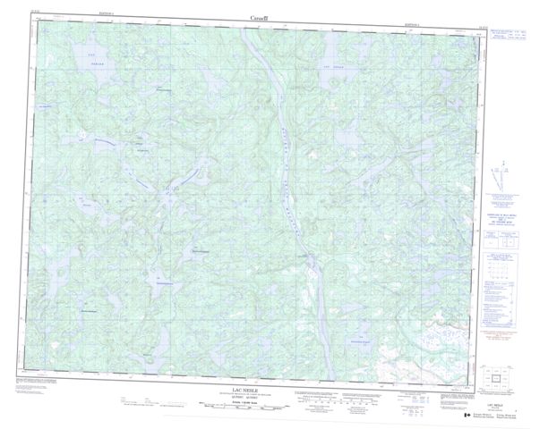 Lac Nesle Topographic Paper Map 012J13 at 1:50,000 scale