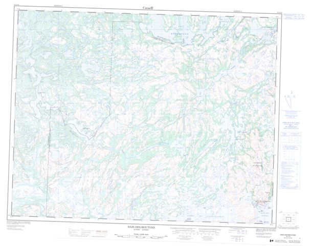 Baie-Des-Moutons Topographic Paper Map 012J14 at 1:50,000 scale