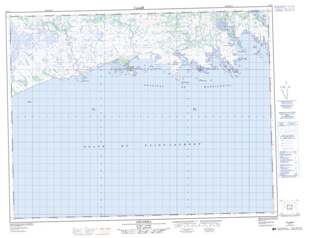 Kegashka Topographic Paper Map 012K03 at 1:50,000 scale