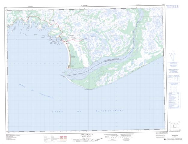 Natashquan Topographic Paper Map 012K04 at 1:50,000 scale