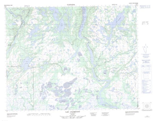 Lac Paimpont Topographic Paper Map 012K05 at 1:50,000 scale