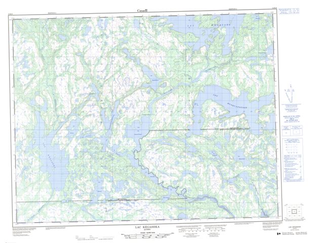 Lac Kegashka Topographic Paper Map 012K06 at 1:50,000 scale