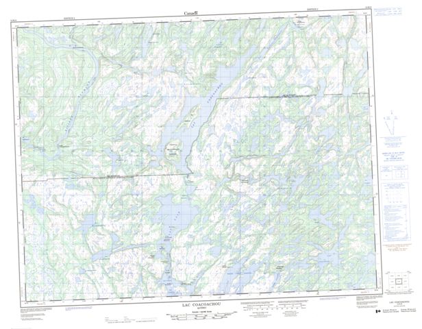 Lac Coacoachou Topographic Paper Map 012K08 at 1:50,000 scale