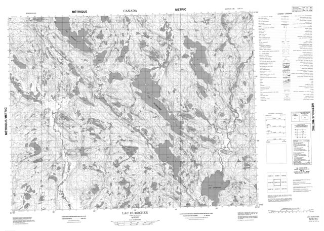 Lac Durocher Topographic Paper Map 012K14 at 1:50,000 scale