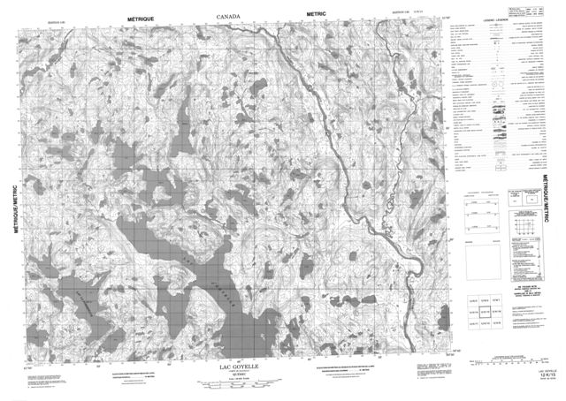 Lac Goyelle Topographic Paper Map 012K15 at 1:50,000 scale