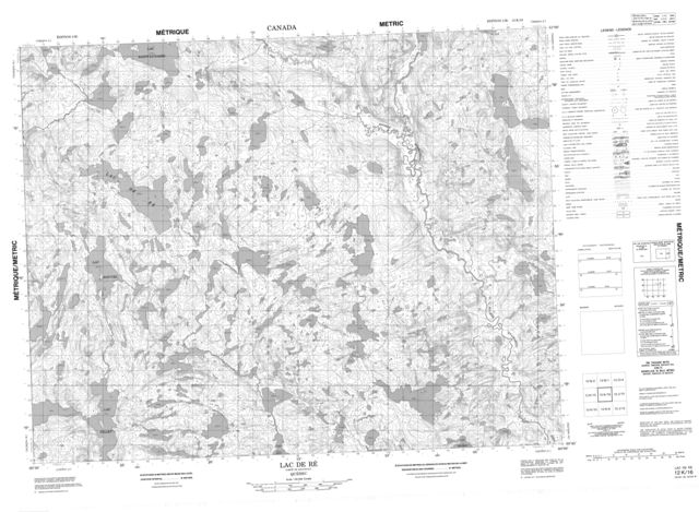 Lac De Re Topographic Paper Map 012K16 at 1:50,000 scale
