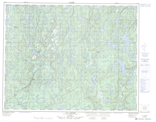 Lac Jerome Topographic Paper Map 012L13 at 1:50,000 scale