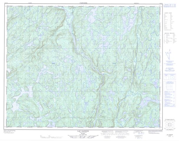 Lac Sanson Topographic Paper Map 012L14 at 1:50,000 scale
